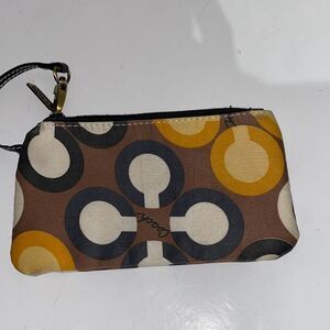 Coach Women's Multicolor Detachable Strap Monogram Wristlet